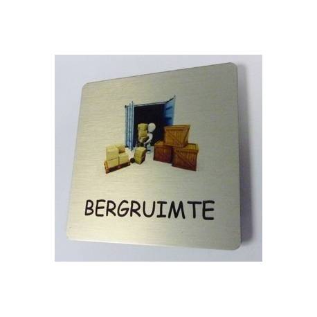 Pictogram Bergruimte Aluminium RVS look