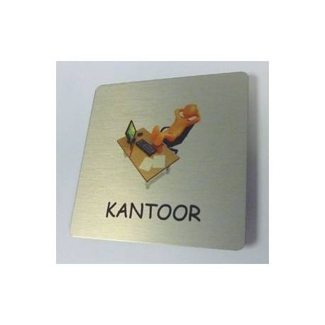 Pictogram Kantoor Aluminium RVS look