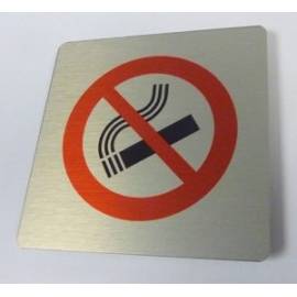 Pictogram Verboden te roken Aluminium RVS look