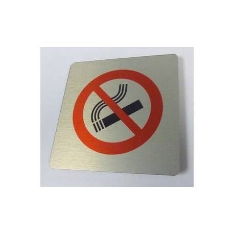 Pictogram Verboden te roken Aluminium RVS look