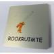 Pictogram Rookruimte Aluminium RVS look