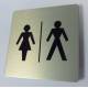 Pictogram Toilet dames / heren Aluminium RVS look