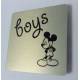 Pictogram met afbeelding boys Aluminium RVS look