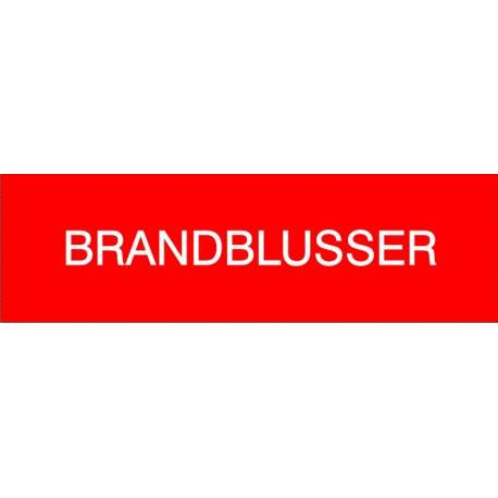 Kunststof tekstplaatje, naamplaatje BRANDBLUSSER