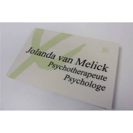 RVS look Bedrijfsnaambord met logo praktijk psychologe