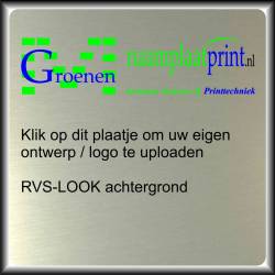 RVS look naamborden upload uw logo / foto