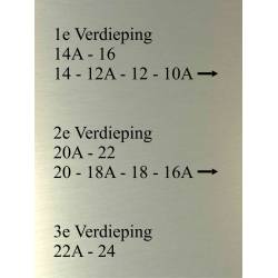 Liftborden / Liftpaneel Aluminium RVS look 40 x 30 cm