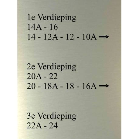 Liftborden / Liftpaneel Aluminium RVS look 40 x 30 cm