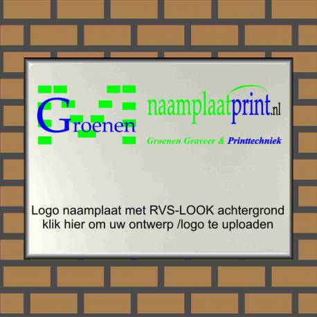 Bedrijfsnaamborden eigen ontwerp logo Aluminium RVS look