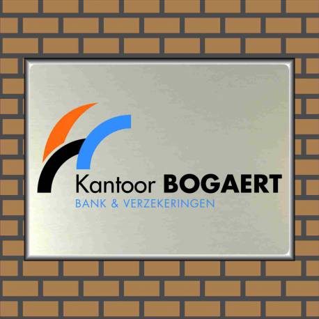 Bedrijfsnaambord eigen logo Bogaert