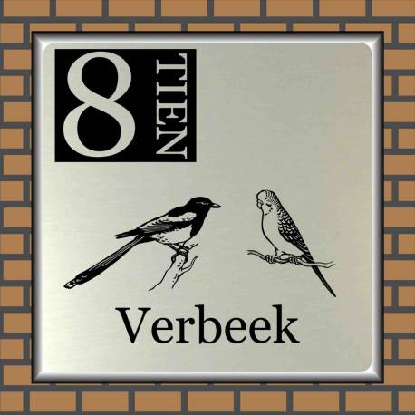 Naamplaat Dieren 17 Vogels