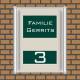 RVS naambord / Aluminium frame 1520 2 vensters