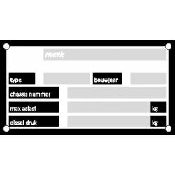 rvs-look typeplaatje met gaatjes